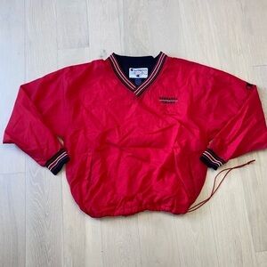 Vintage Champion Nylon Pull Over Windbreaker Team Warmup Jacket sz XL